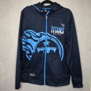 NLF Titans Team‎ Apparel Combine Training Zip-Up Lined Hoodie Size Large Blue